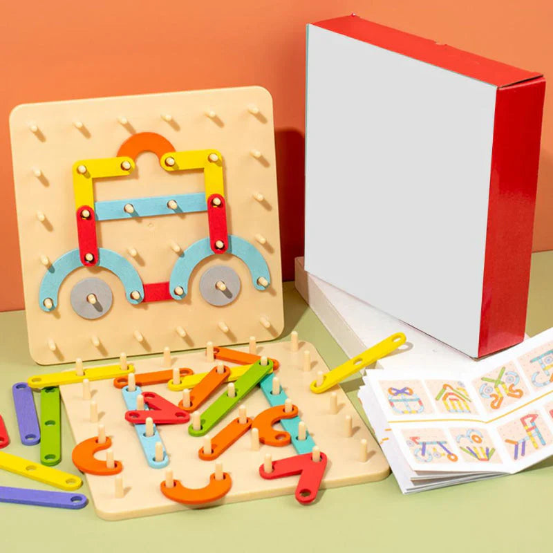 📢📢50% DE RÉDUCTION✨Jeu de puzzle magnétique en bois avec motifs