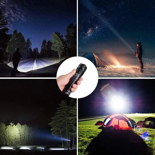 🎁🔋Lampe de poche laser tactique rechargeable à LED haute luminosité 50000-160 000⚡