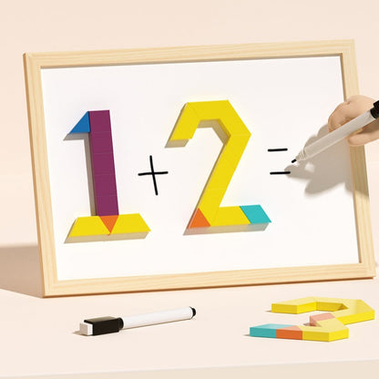 📢📢50% DE RÉDUCTION✨Jeu de puzzle magnétique en bois avec motifs